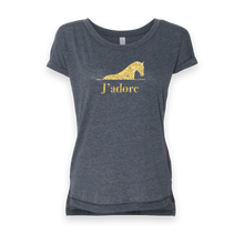 Charger l'image dans la galerie, J'adore T-shirt Femme Bleu chiné