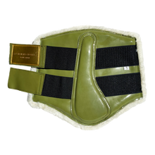 Charger l'image dans la galerie, Guêtres de dressage en polaire Vert Olive