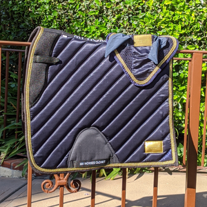 Tapis Satin Luxe Dressage Bleu Nuit