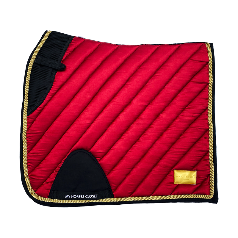 Tapis Satin Luxe Dressage Rouge Rubis