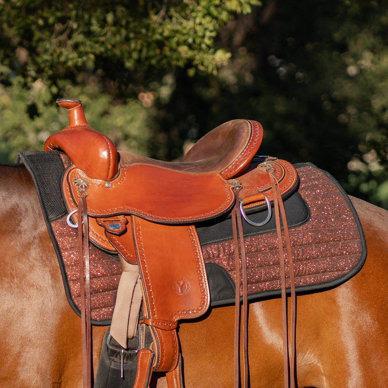 Selle Western Endurance Trail En Cuir Ashmita Saddlery, Taille 14-18 Pouces, Motif Tressé