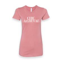 Charger l&#39;image dans la galerie, Chic à Cheval T-shirt Femme Rose Mauve
