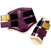 Charger l&#39;image dans la galerie, Guêtres de dressage Luxe Prune Violet
