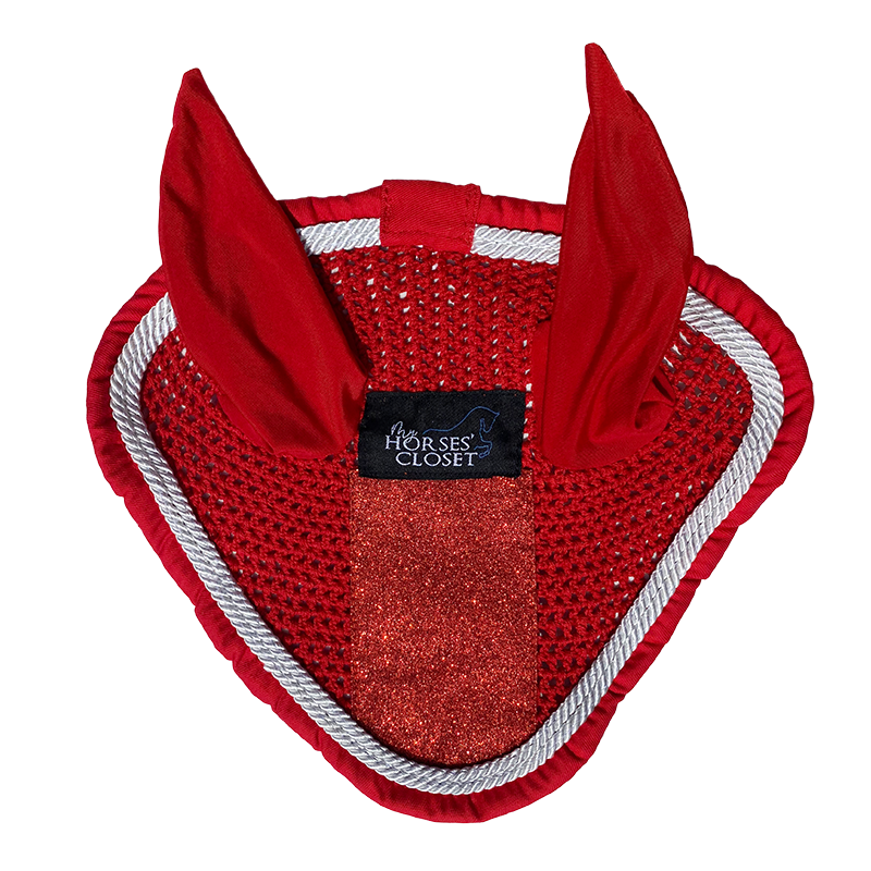 Bonnet anti-mouches Paillettes Rouge Candy