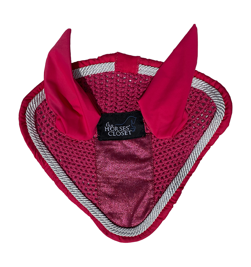 Bonnet anti-mouches Paillettes Hot Pink fuschia