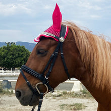 Charger l&#39;image dans la galerie, Bonnet anti-mouches Paillettes Hot Pink fuschia
