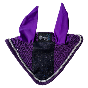 Bonnet anti-mouches Paillettes Prune Violet