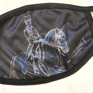 Masque en tissus lavable motif Dressage