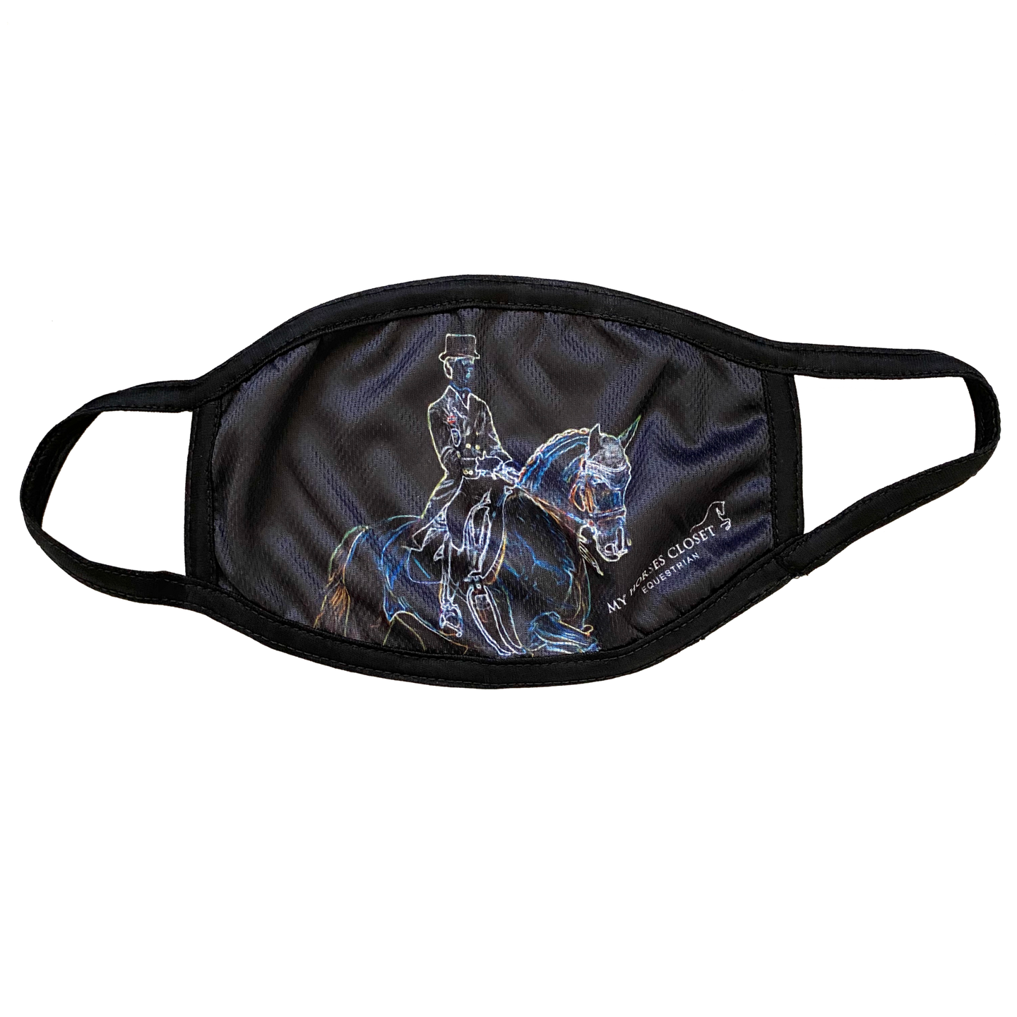 Masque en tissus lavable motif Dressage