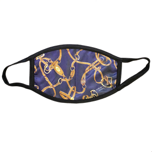 Masque en tissus lavable motif Equitation Chic