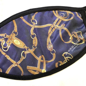 Masque en tissus lavable motif Equitation Chic