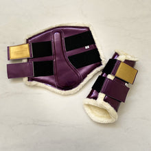 Charger l&#39;image dans la galerie, Guêtres de dressage Luxe Prune Violet
