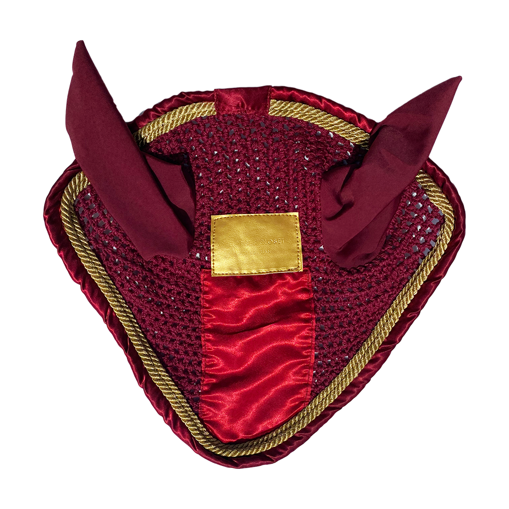 Bonnet anti-mouches Satin Rouge Rubis