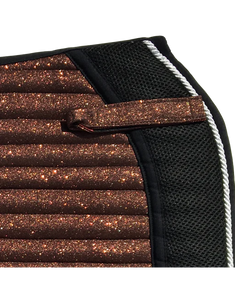 Tapis Paillettes Dressage Marron Cuivre