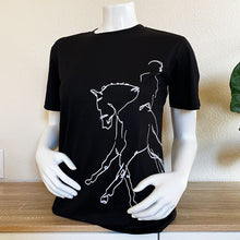 Charger l&#39;image dans la galerie, T-shirt Dressage Noir Unisexe
